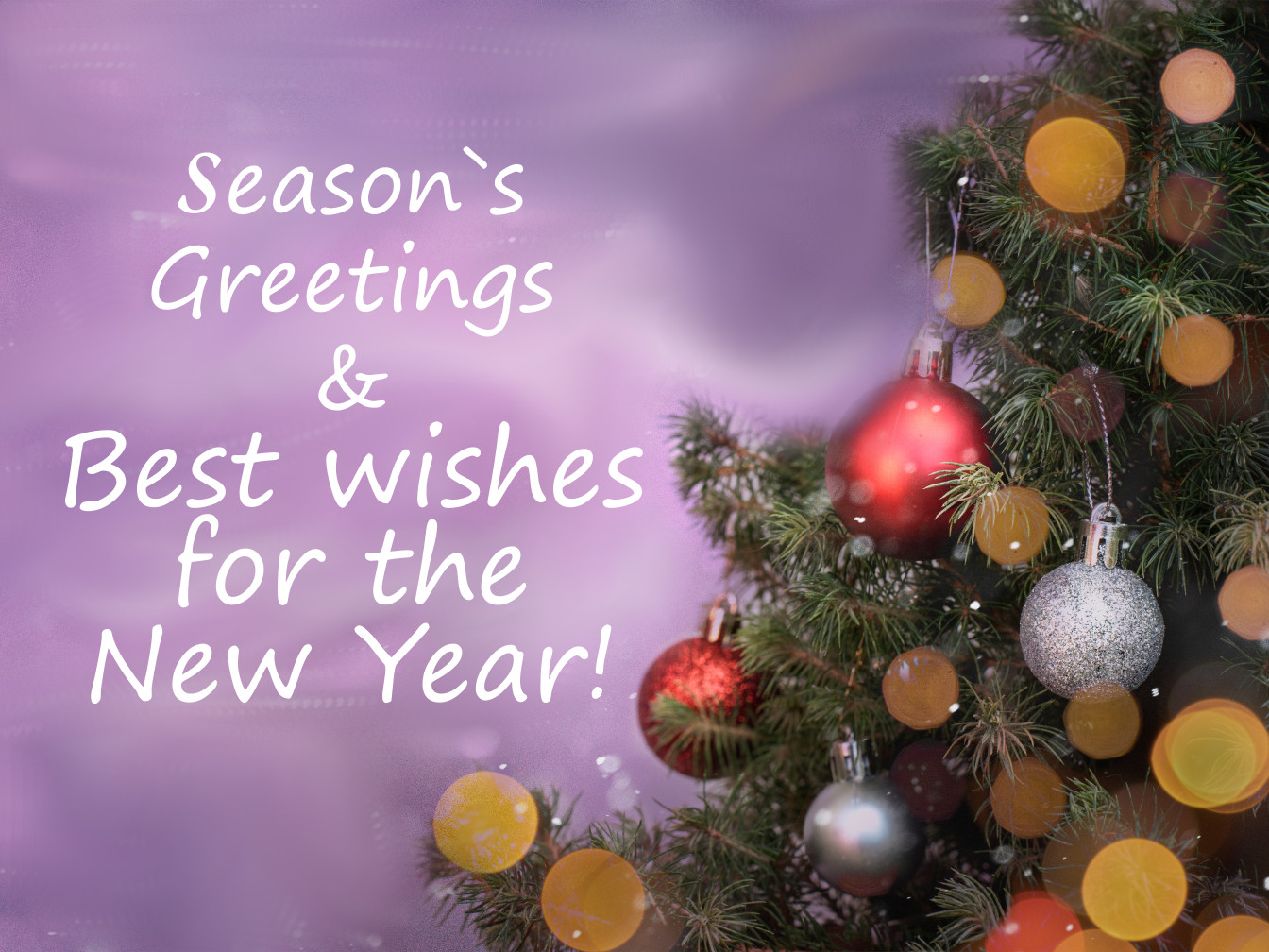 Seasons Greetings and Happy New Year